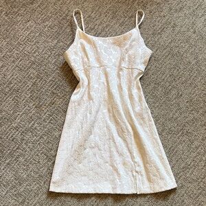 Tempted White Textured Mini Dress